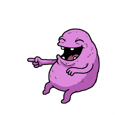 Wumpy pointing and laughing